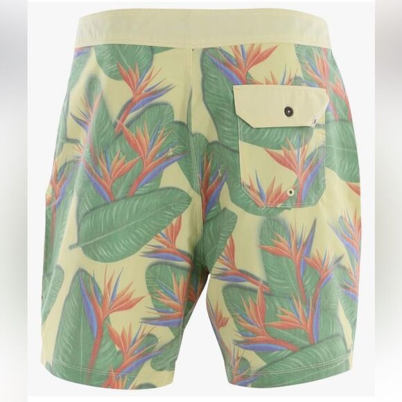 NWT Hurley Board Shorts Swim Phantom Quick Dry 4 Way Stretch Tropical 30 Yellow - Picture 2 of 12